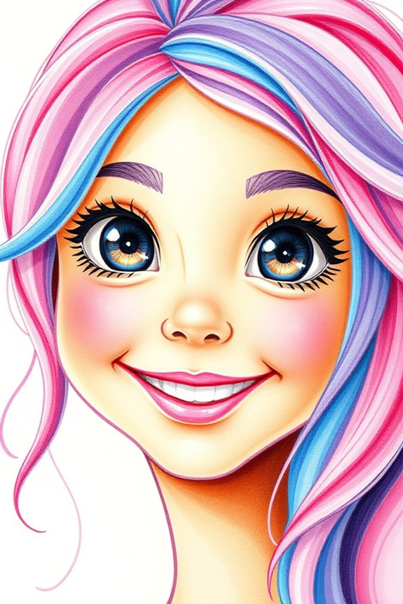 vibrant hair color portrait