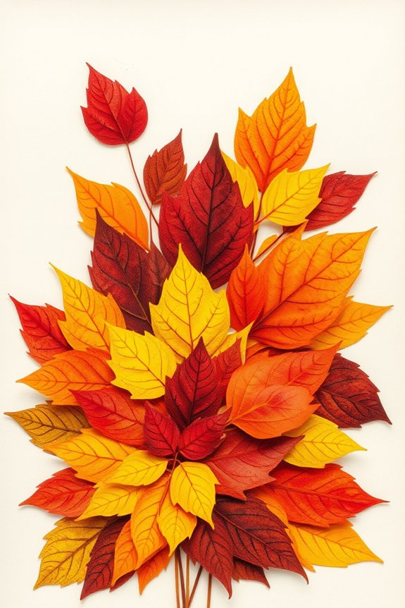 vibrant leaf art project