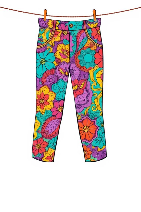 vibrant pants pattern exploration