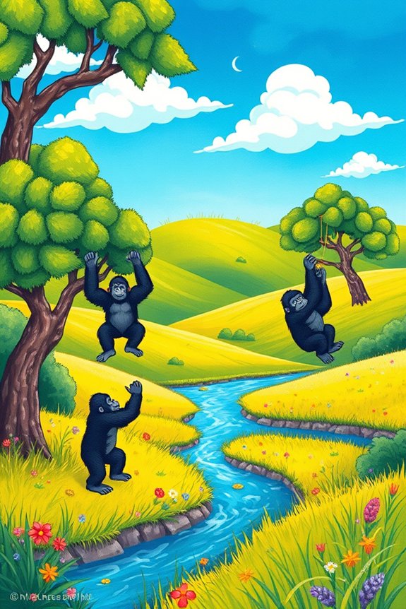 vibrant playful gorilla tag