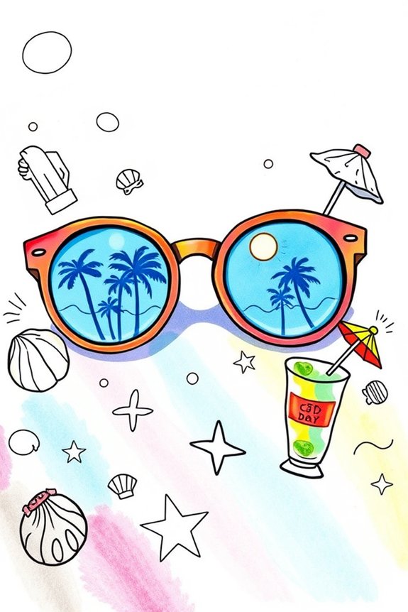 vibrant playful sunglasses design