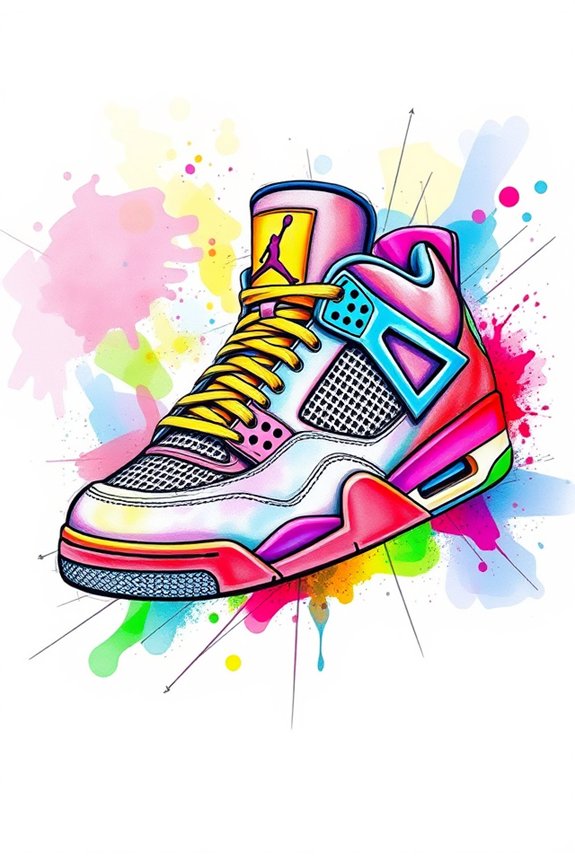 vibrant sneaker sketch project