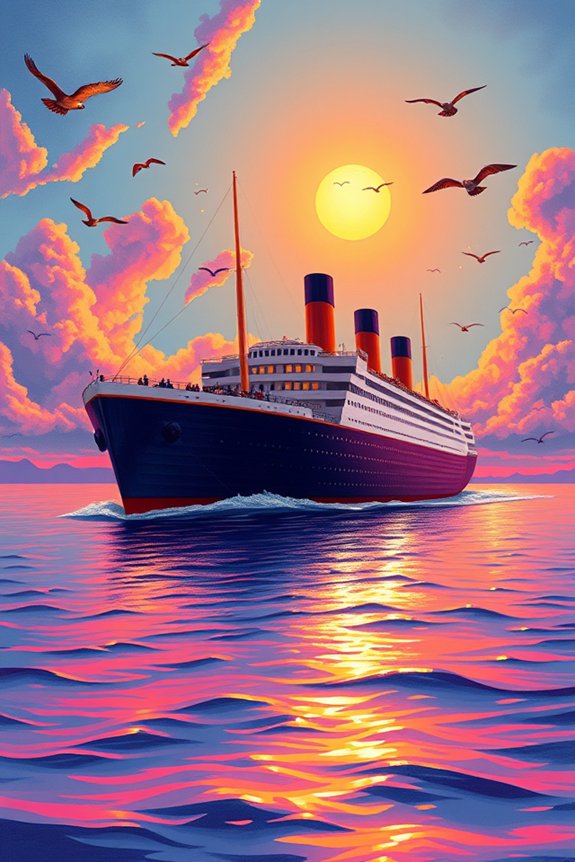 vibrant titanic drawing project