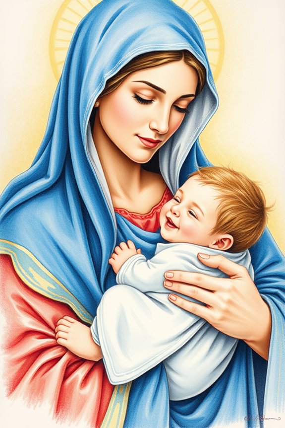virgin mary and jesus