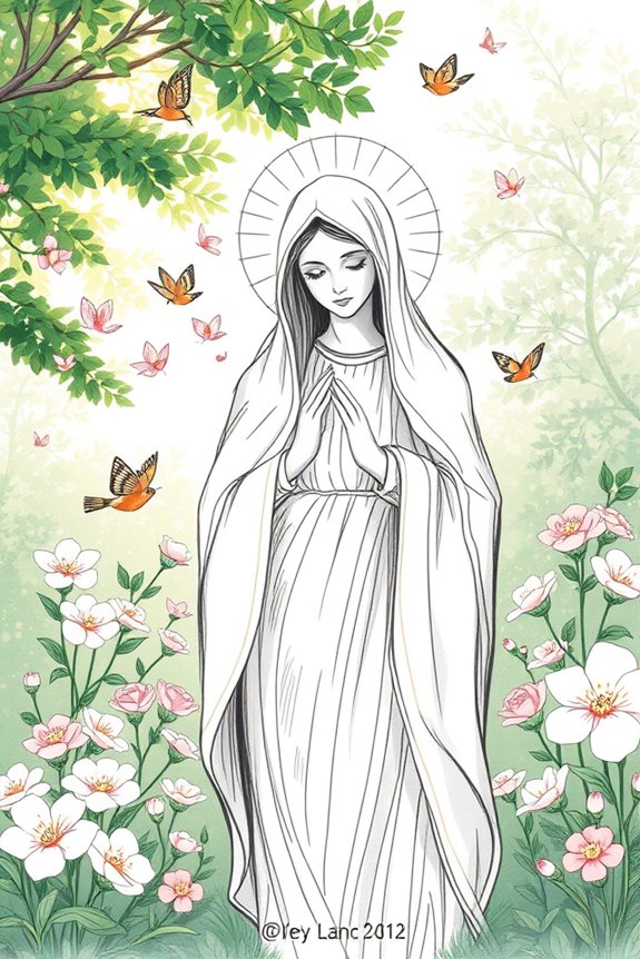 virgin mary in nature