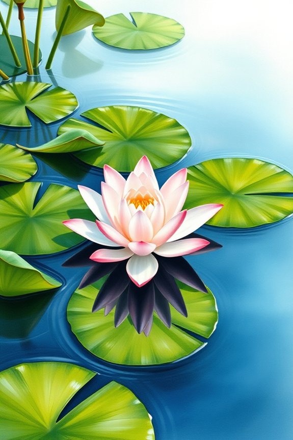 water lily drawing project
