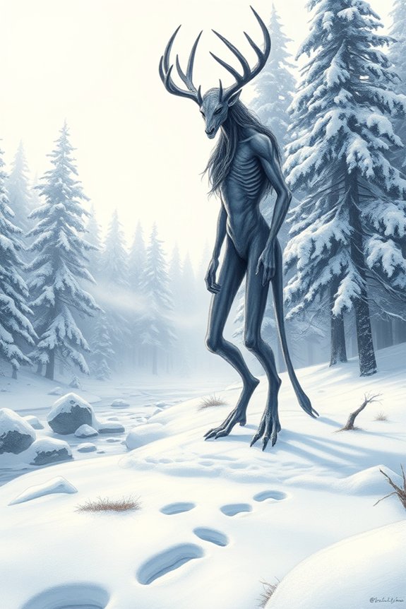 wendigo horror winter landscape
