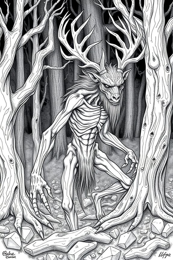 wendigo line drawing challenge