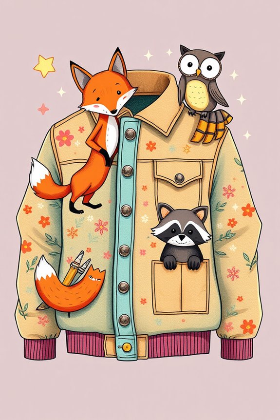 whimsical animal jacket design