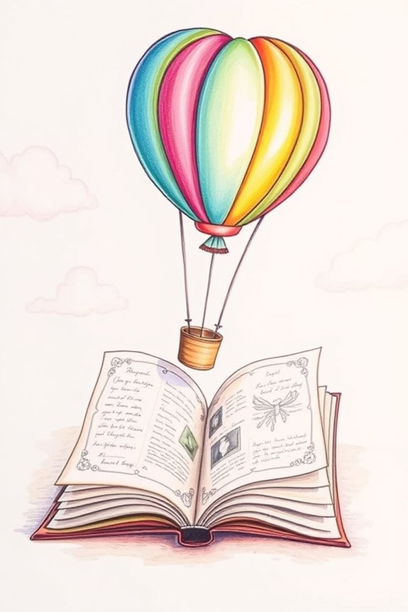 whimsical balloon drawing project