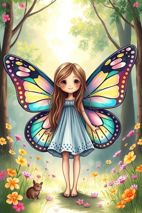 whimsical butterfly wings artwork