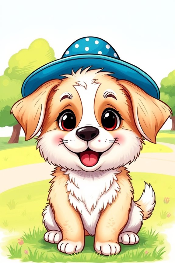 whimsical dog drawing project