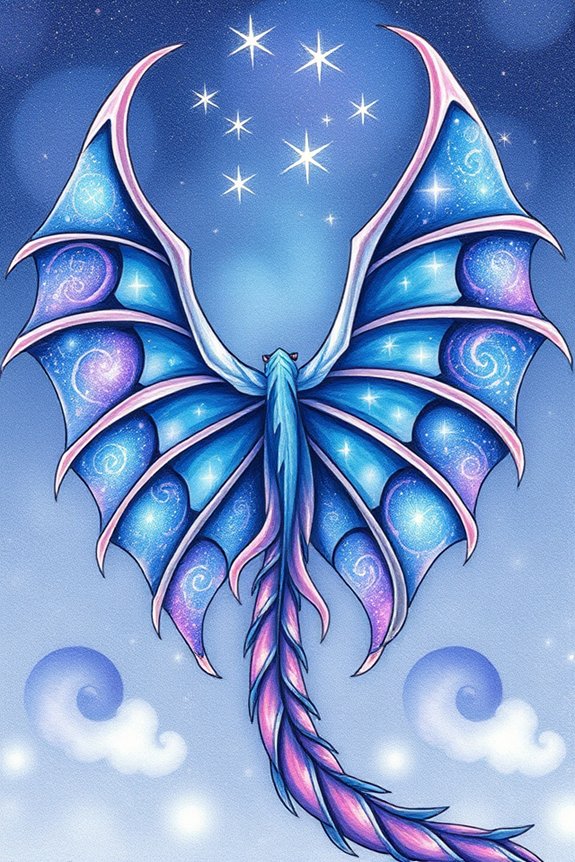whimsical dragon wing art
