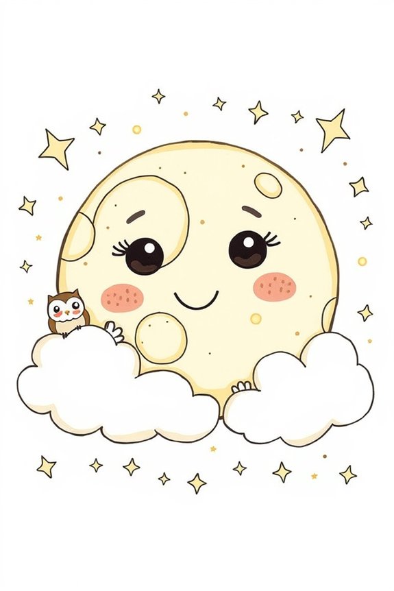 whimsical moon doodle project