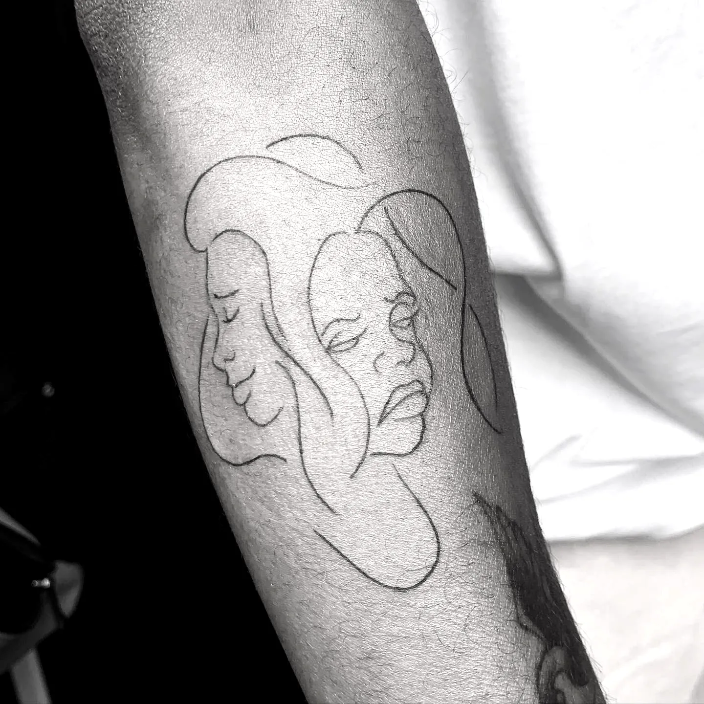 Abstract Line Art Forearm Tattoo