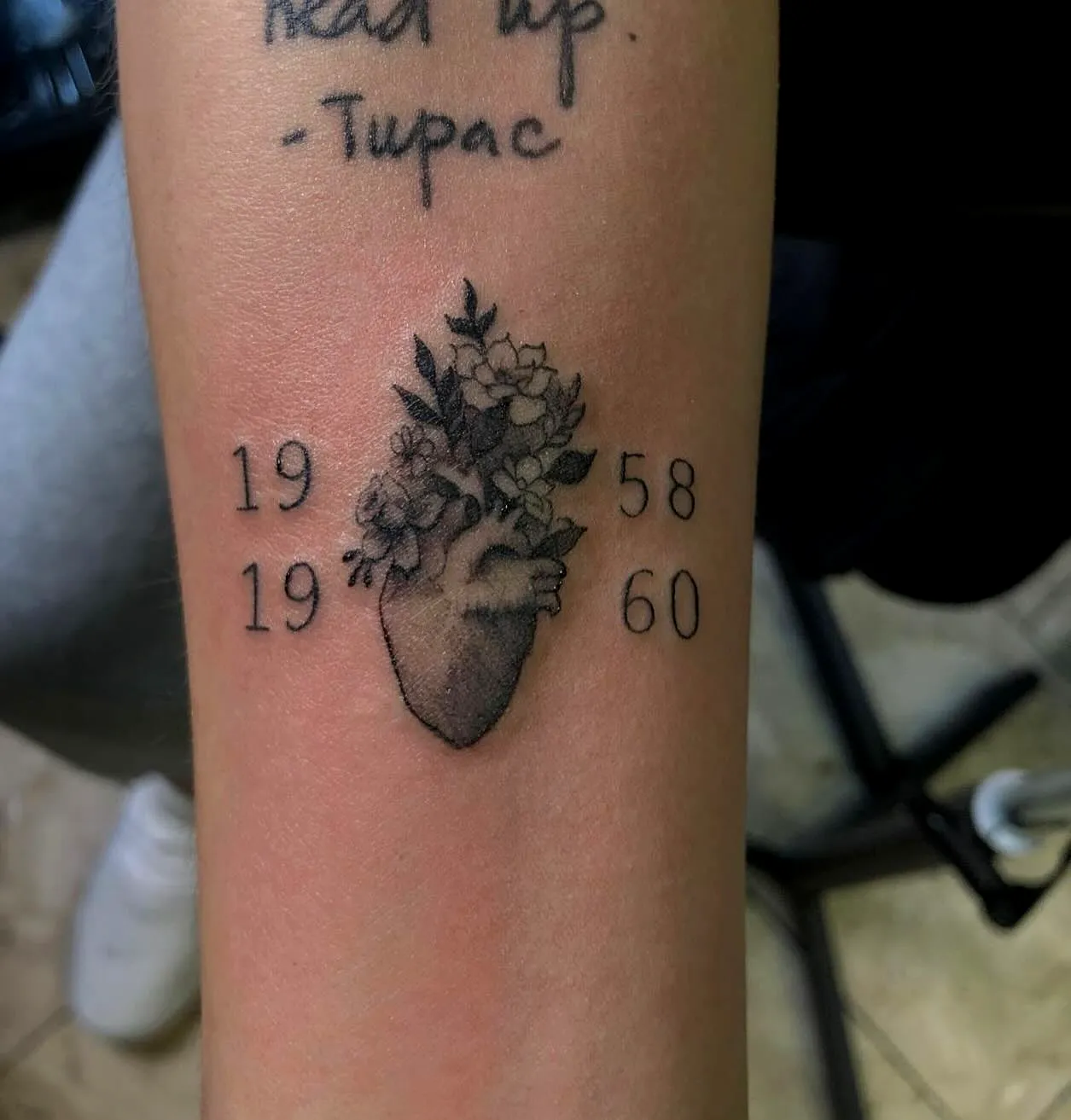 Anatomical Heart Forearm Tattoo