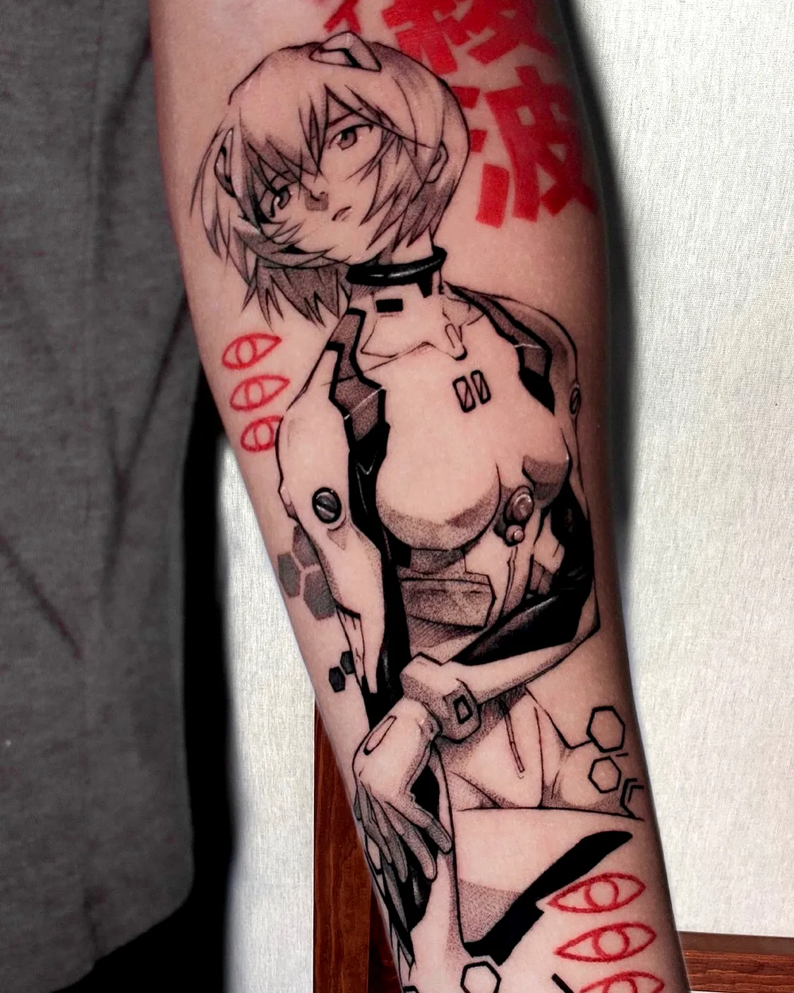 Anime Character Forearm Tattoo
