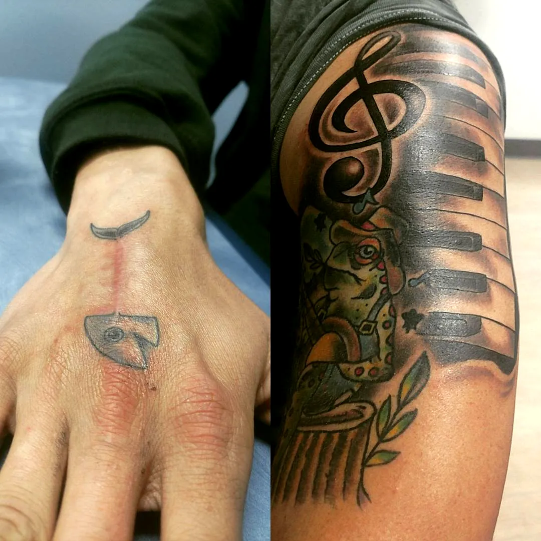 Bonefish Hand and Arm Tattoo Design