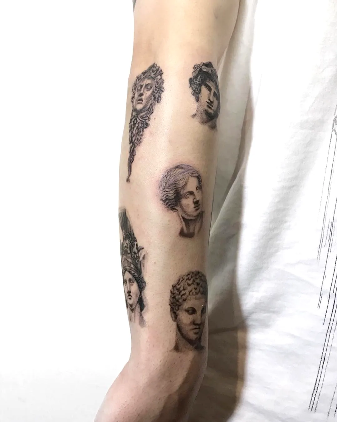 Classical Portrait Forearm Tattoo