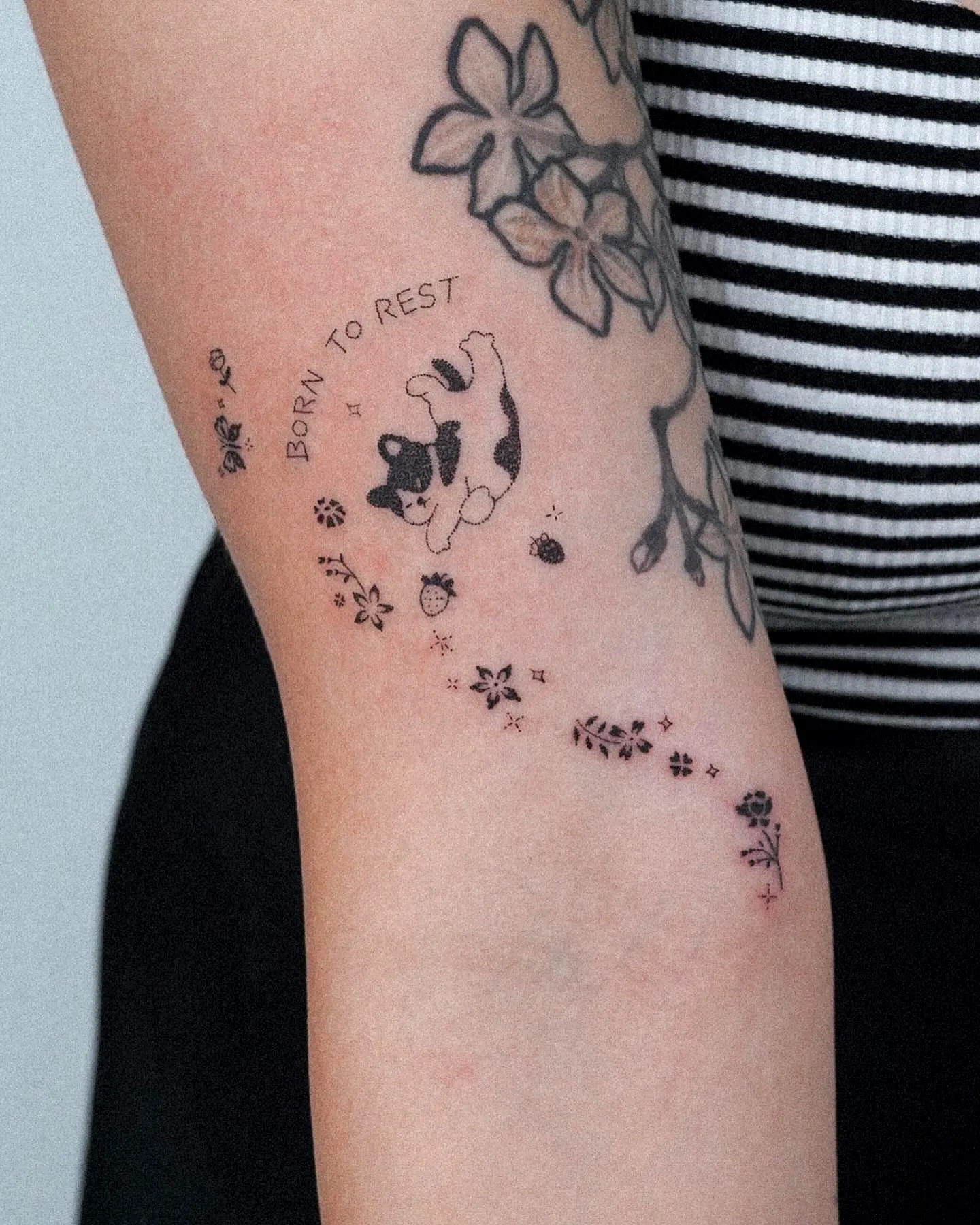Corgi Upper Arm Tattoo - Cute Whimsical