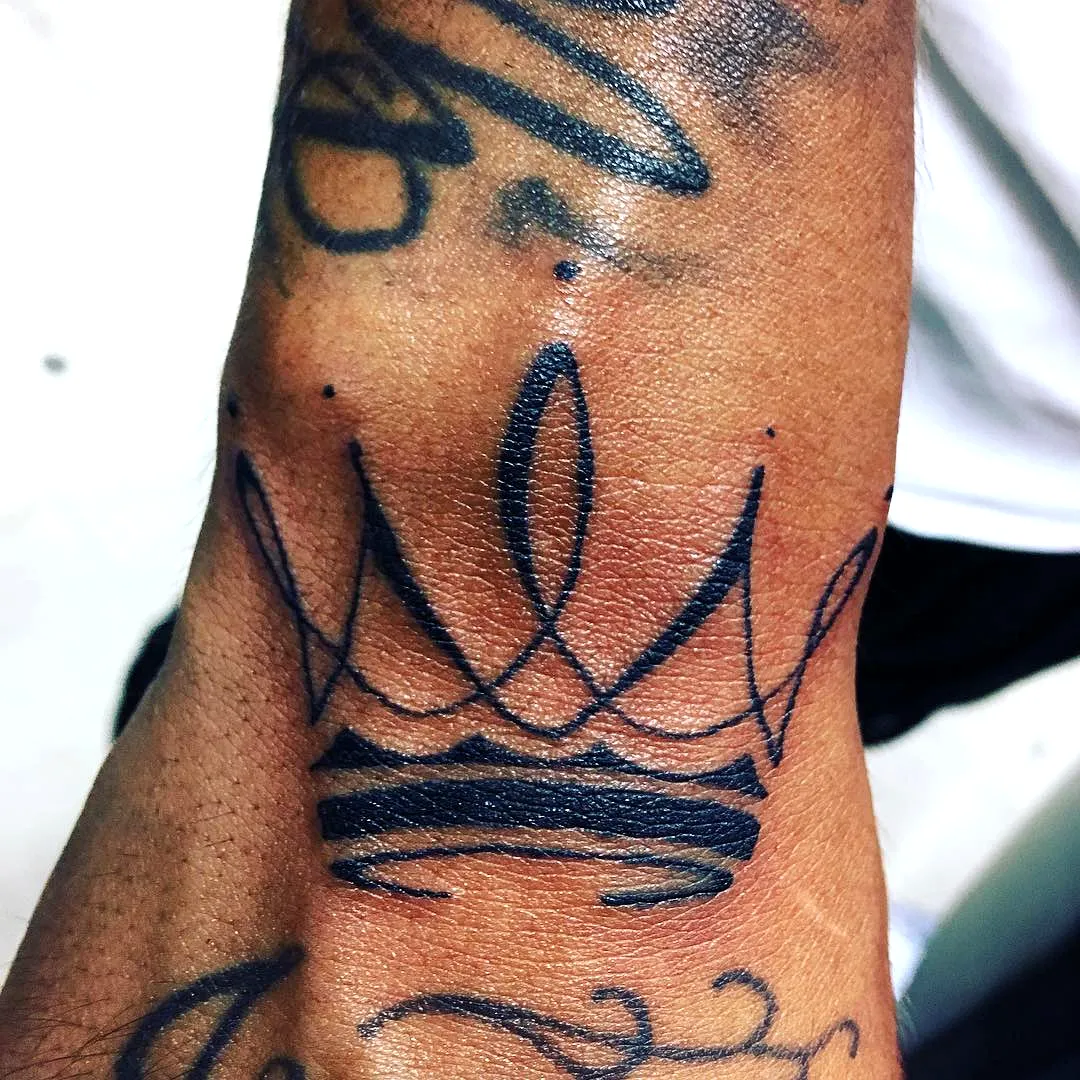 Crown Inner Forearm Tattoo with Decoratives