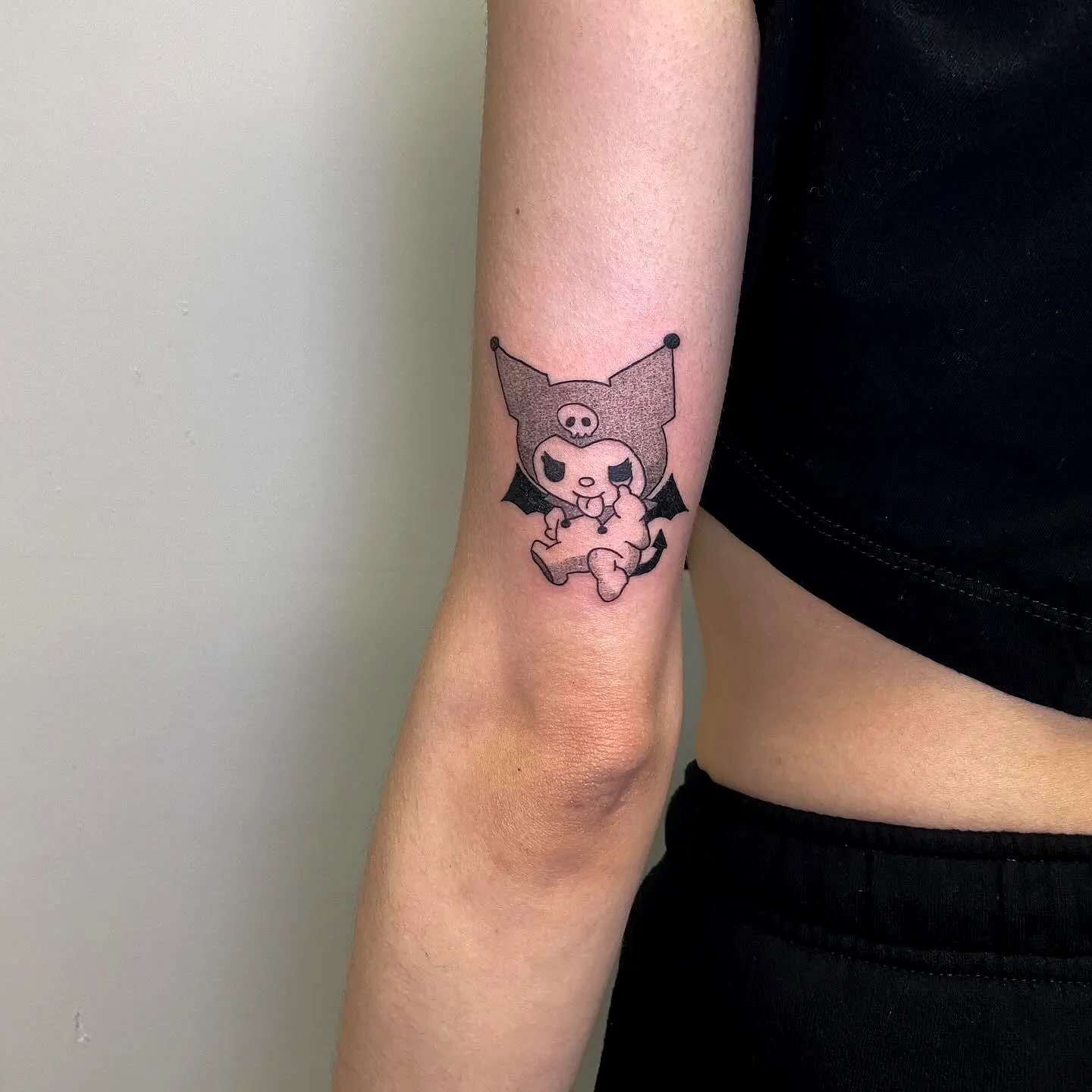 Cute Bat Costume Arm Tattoo