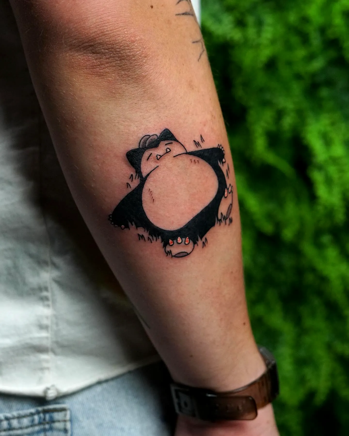Cute Snorlax Forearm Tattoo Design