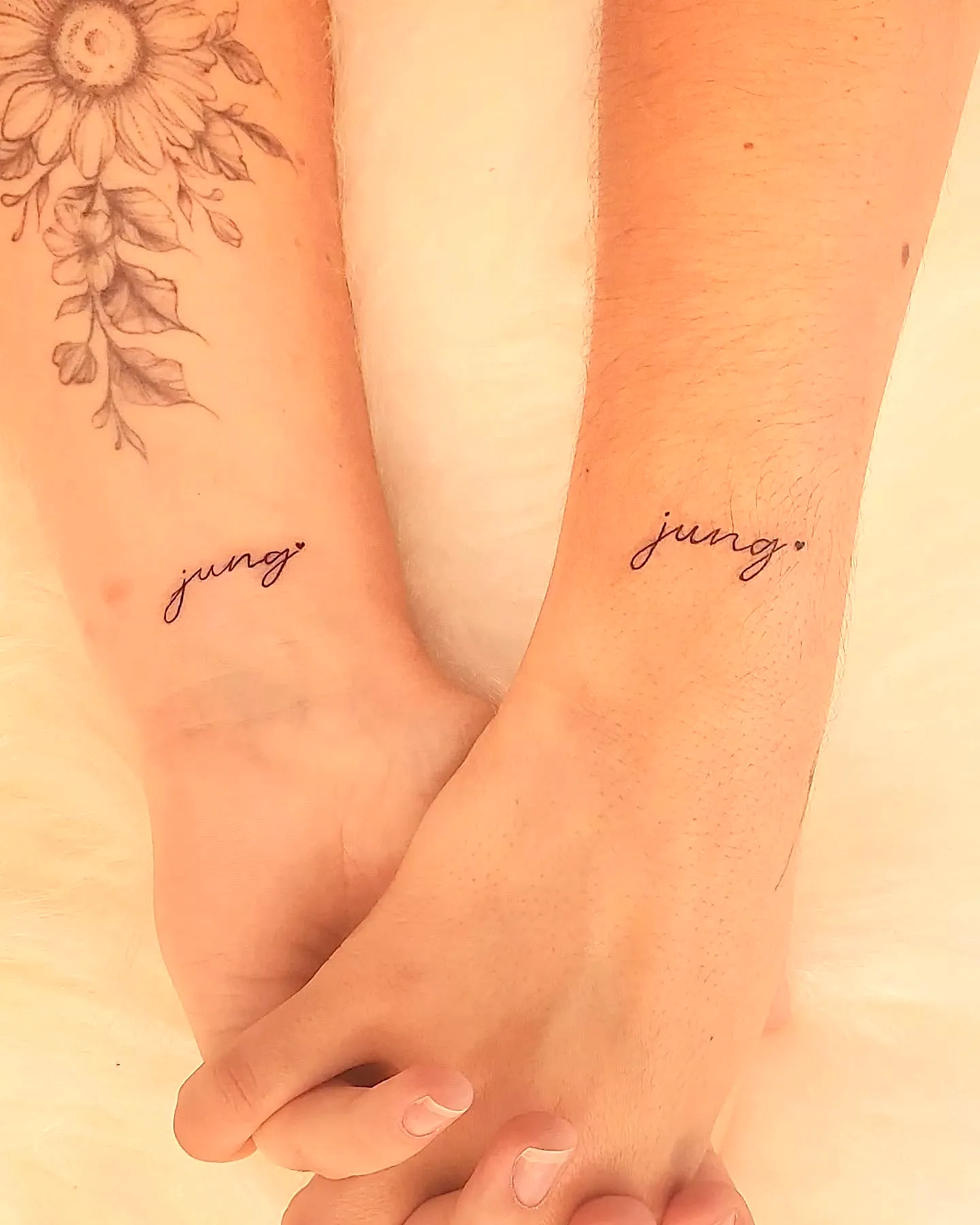 Dainty Jung Inner Wrist Tattoos