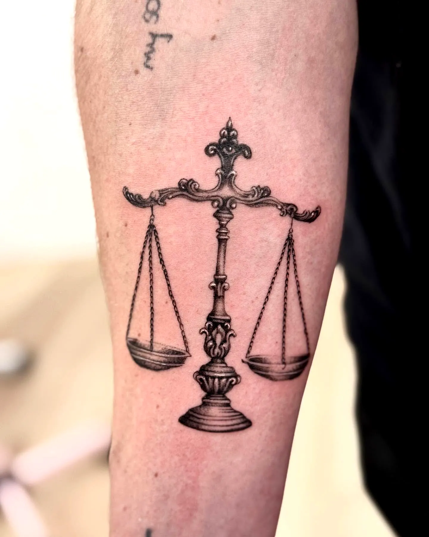 Detailed Scale Arm Tattoo