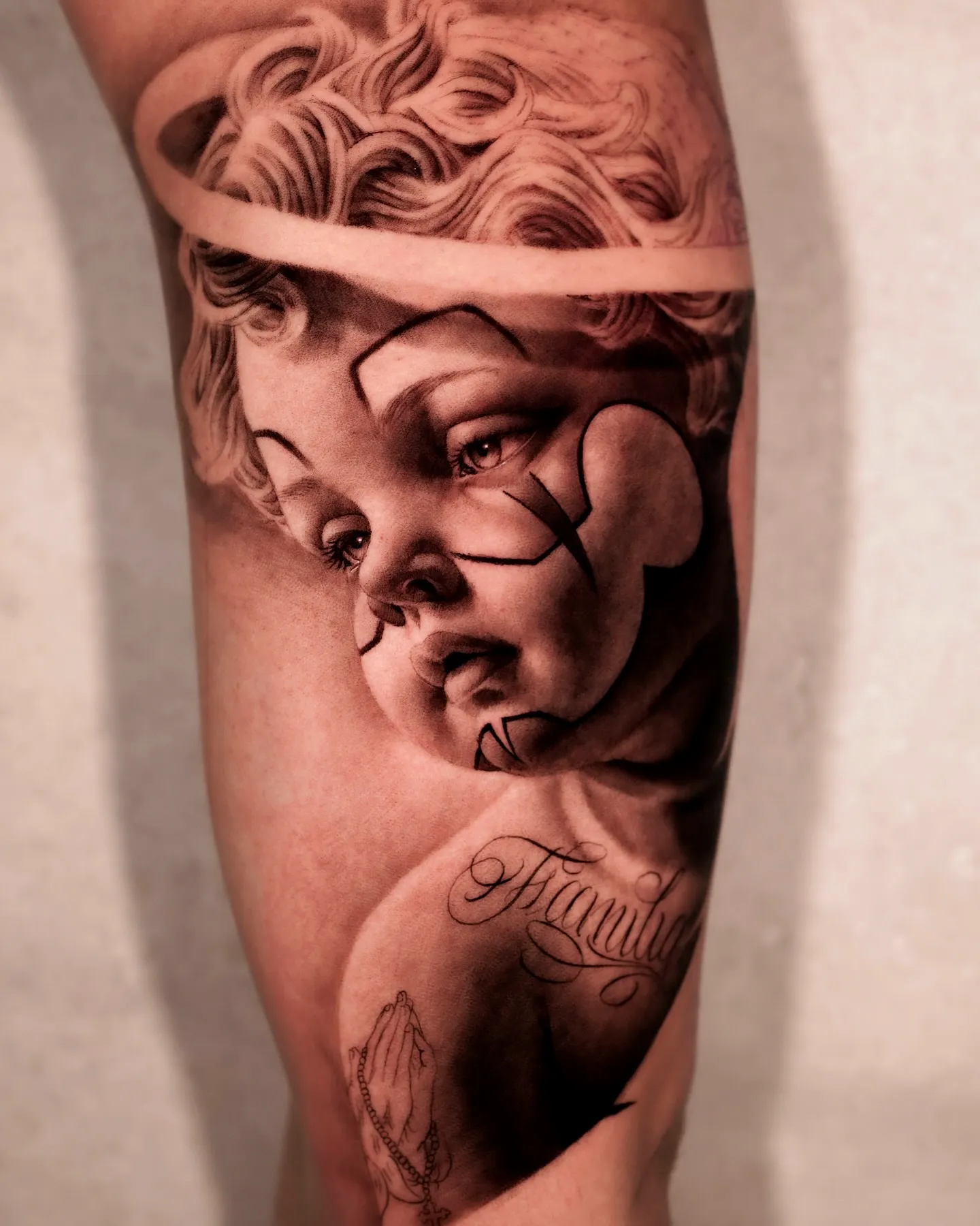 Doll-Like Face Forearm Tattoo