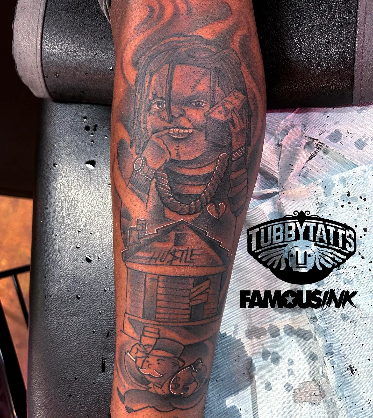 Dreadlocks Portrait Arm Tattoo