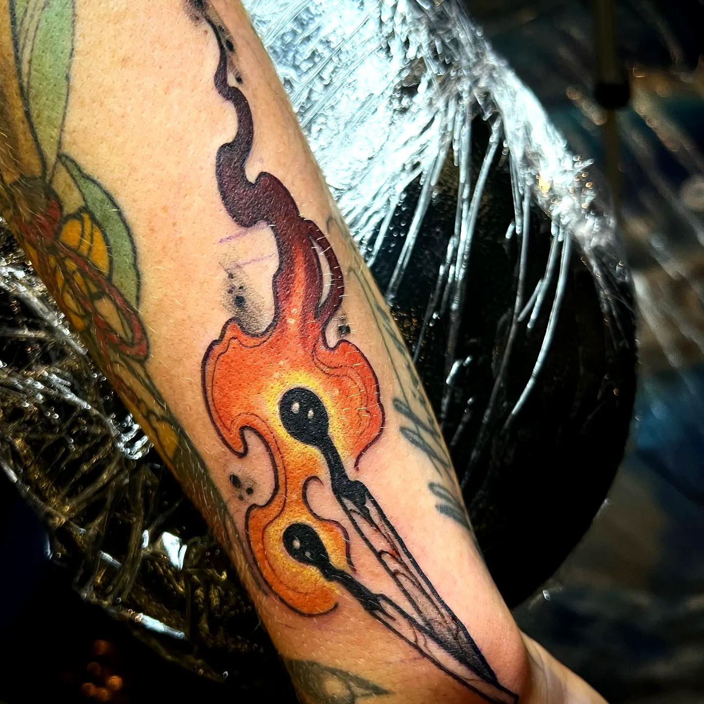 Flame Abstract Forearm Tattoo