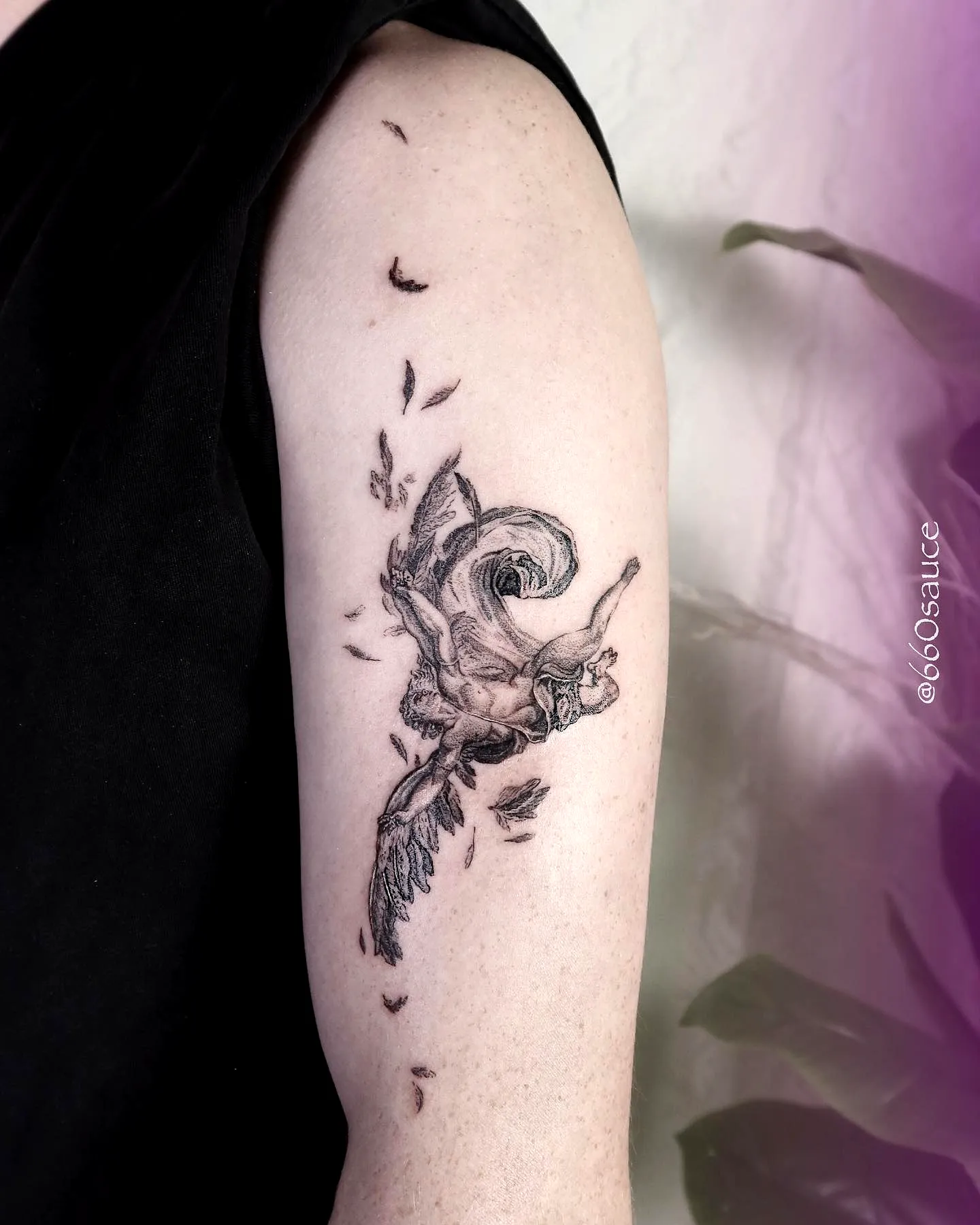 Flying Squirrel Upper Arm Tattoo