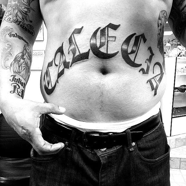 Gothic Caleca Torso Tattoo