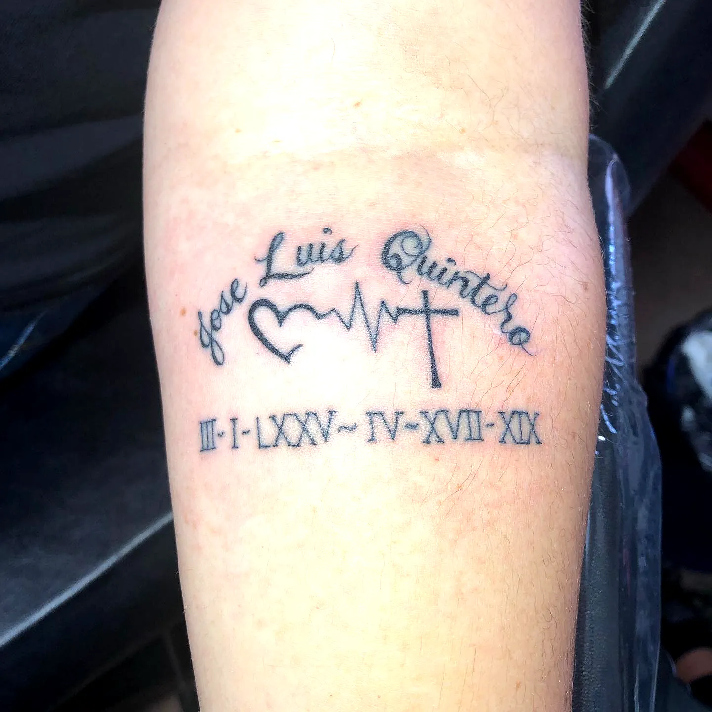 Heartbeat Line Forearm Tattoo