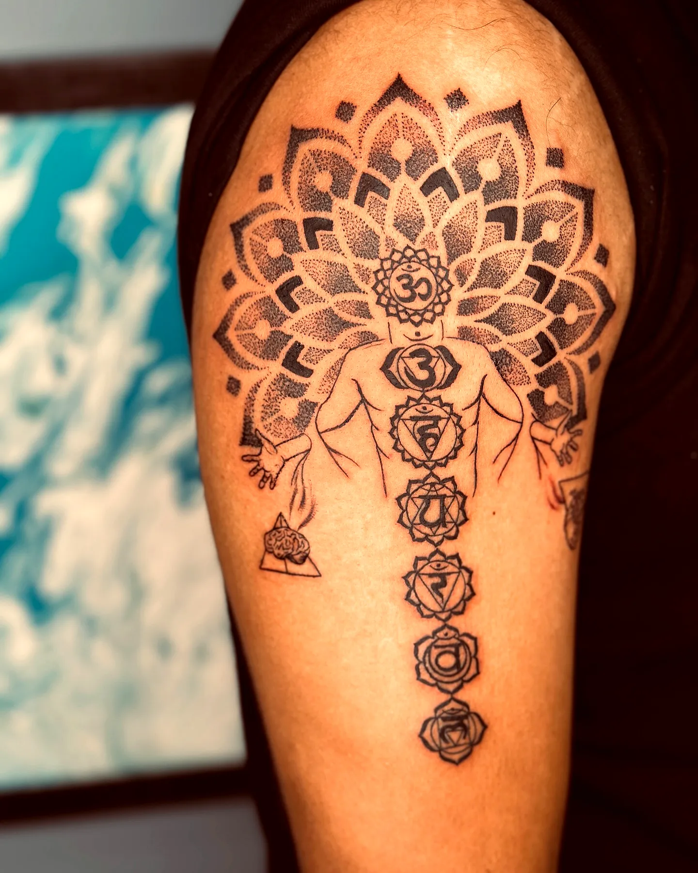 Intricate Chakra Arm Tattoo Design