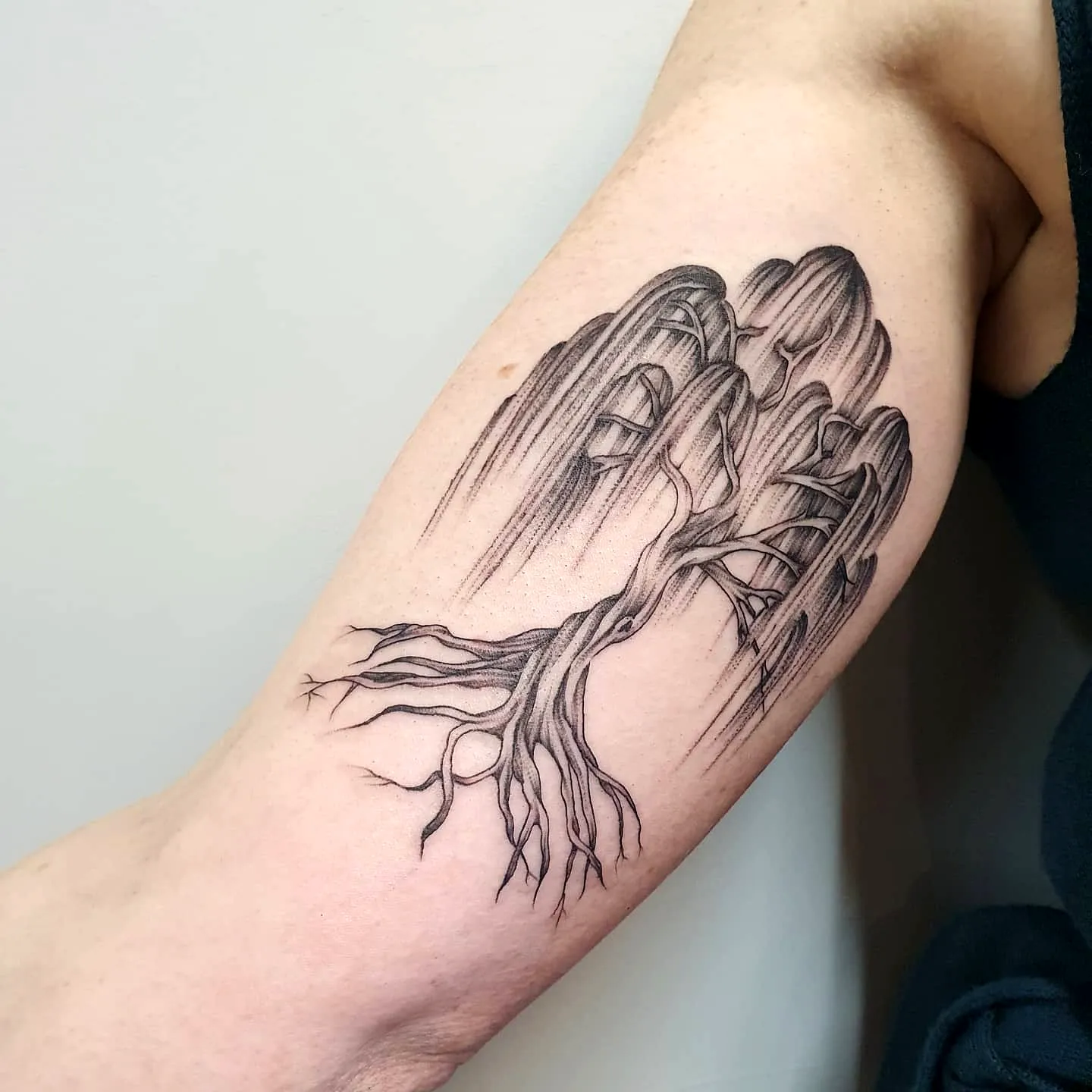 Intricate Tree Forearm Tattoo