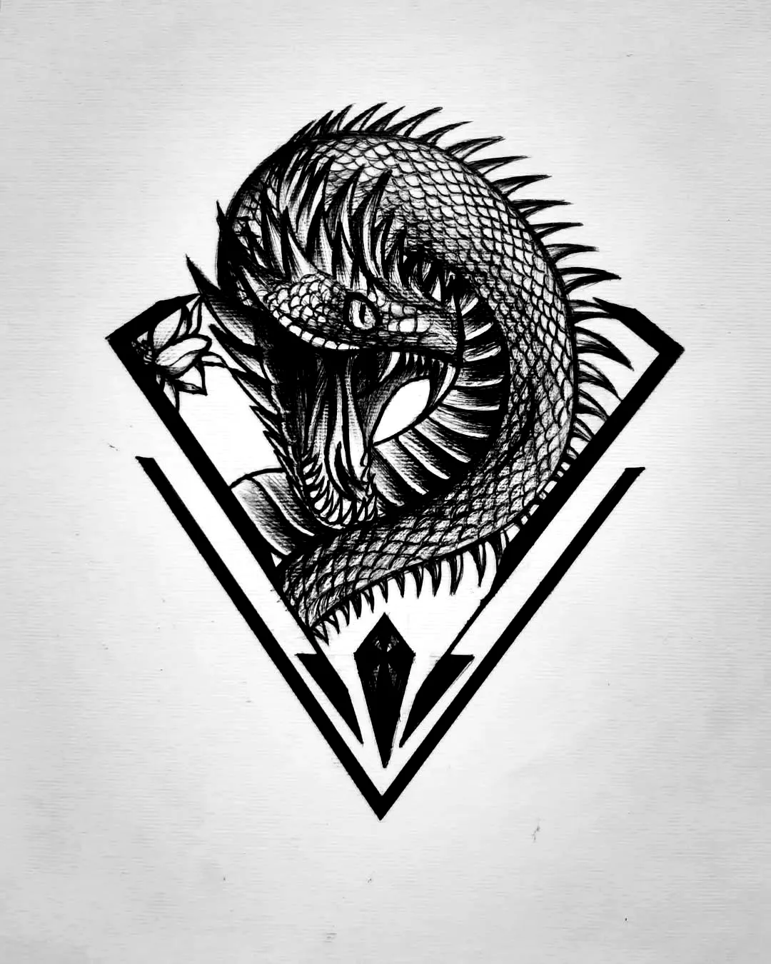 Jormungandr Dragon Arm Tattoo