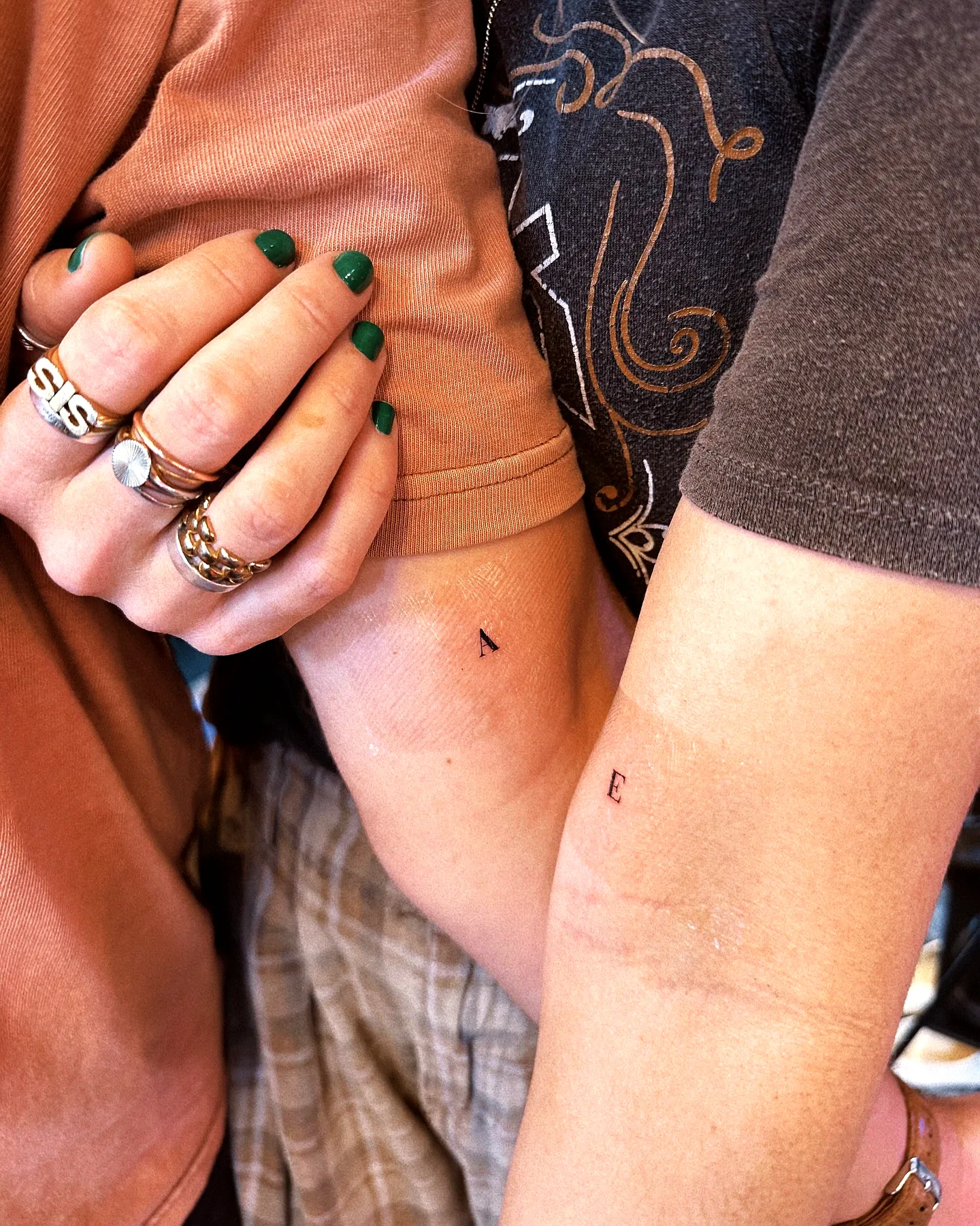 Minimalist Arm Date Tattoos in Black