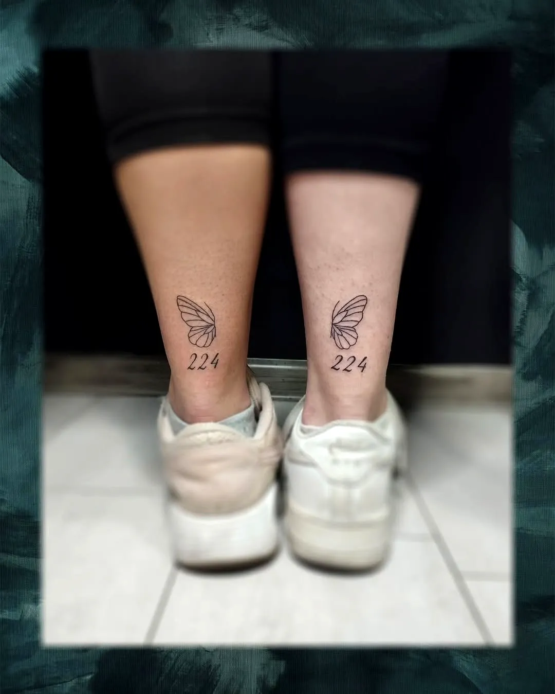 Minimalist Butterfly Ankle Tattoos