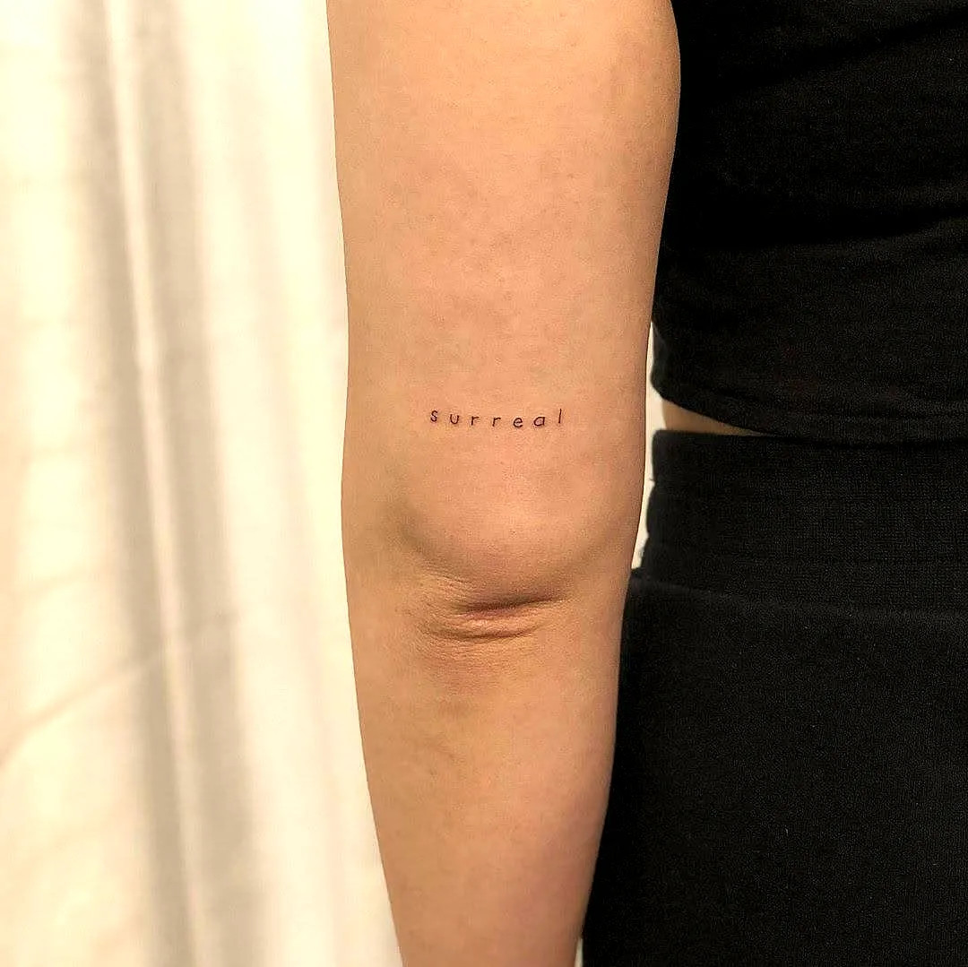 Minimalist Elbow Tattoo Surreal Ink