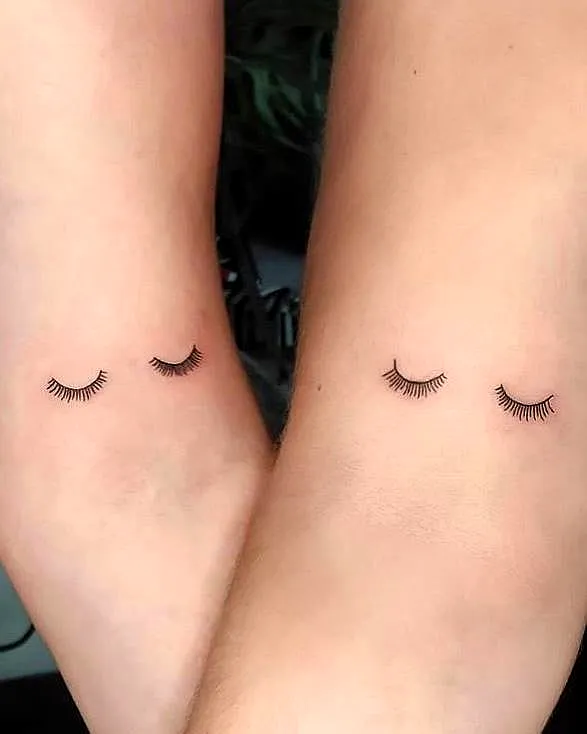 Minimalist Eyelash Inner Forearm Tattoos