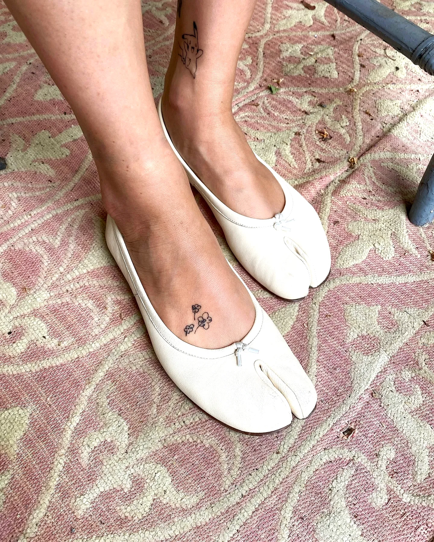 Minimalist Floral Ankle Tattoo