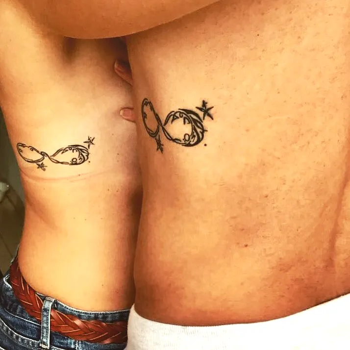 Minimalist Infinity Symbol Side Tattoos