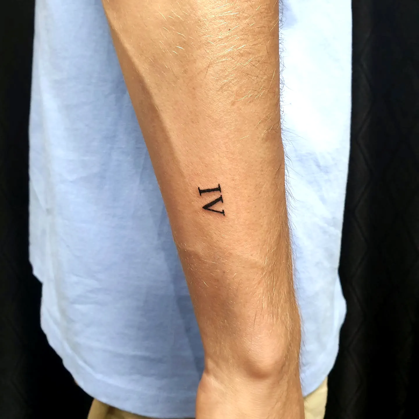 Minimalist IV Forearm Tattoo