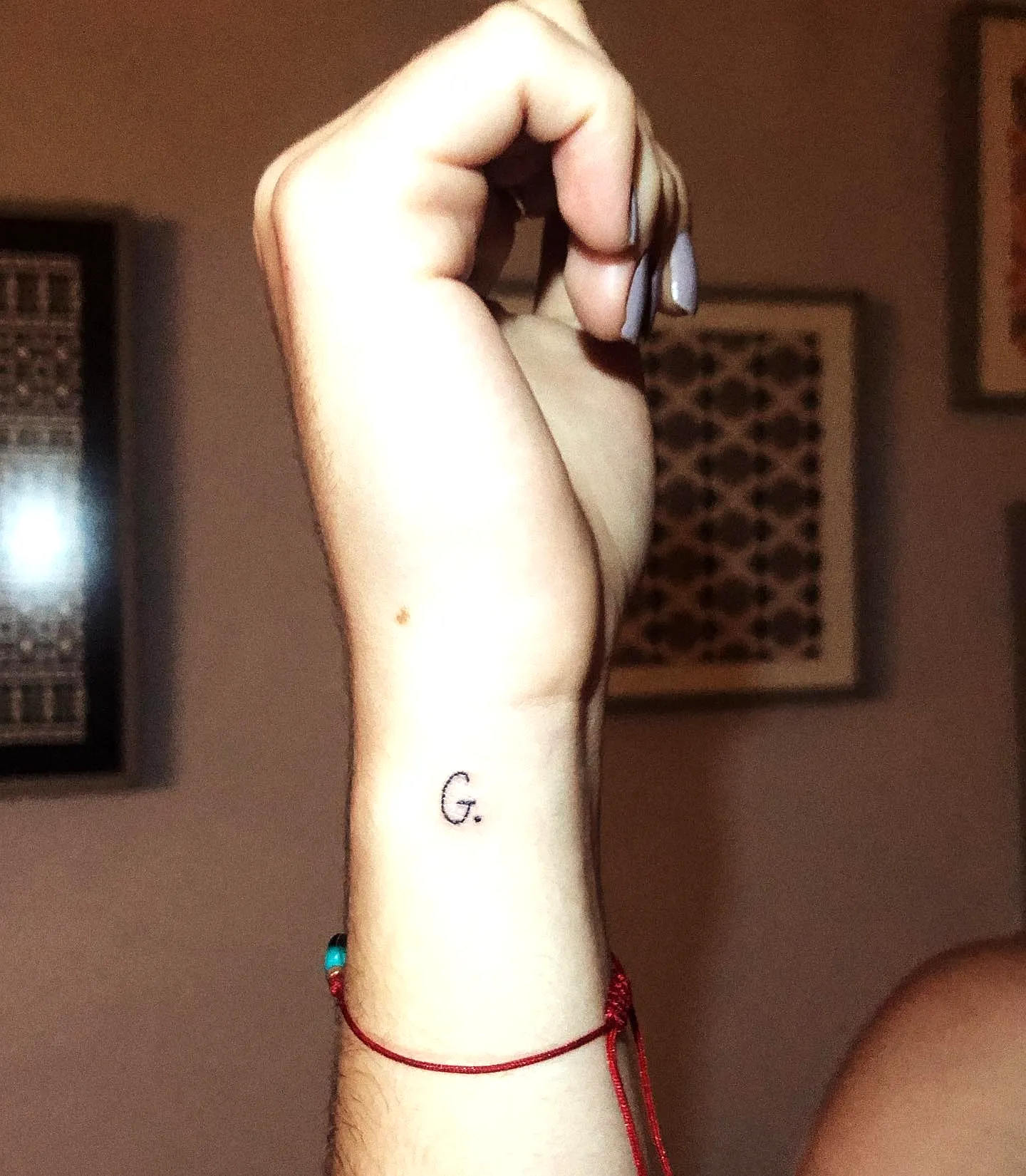 Minimalist Letter G Wrist Tattoo