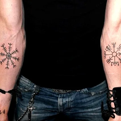 Minimalist Snowflake Forearm Tattoo