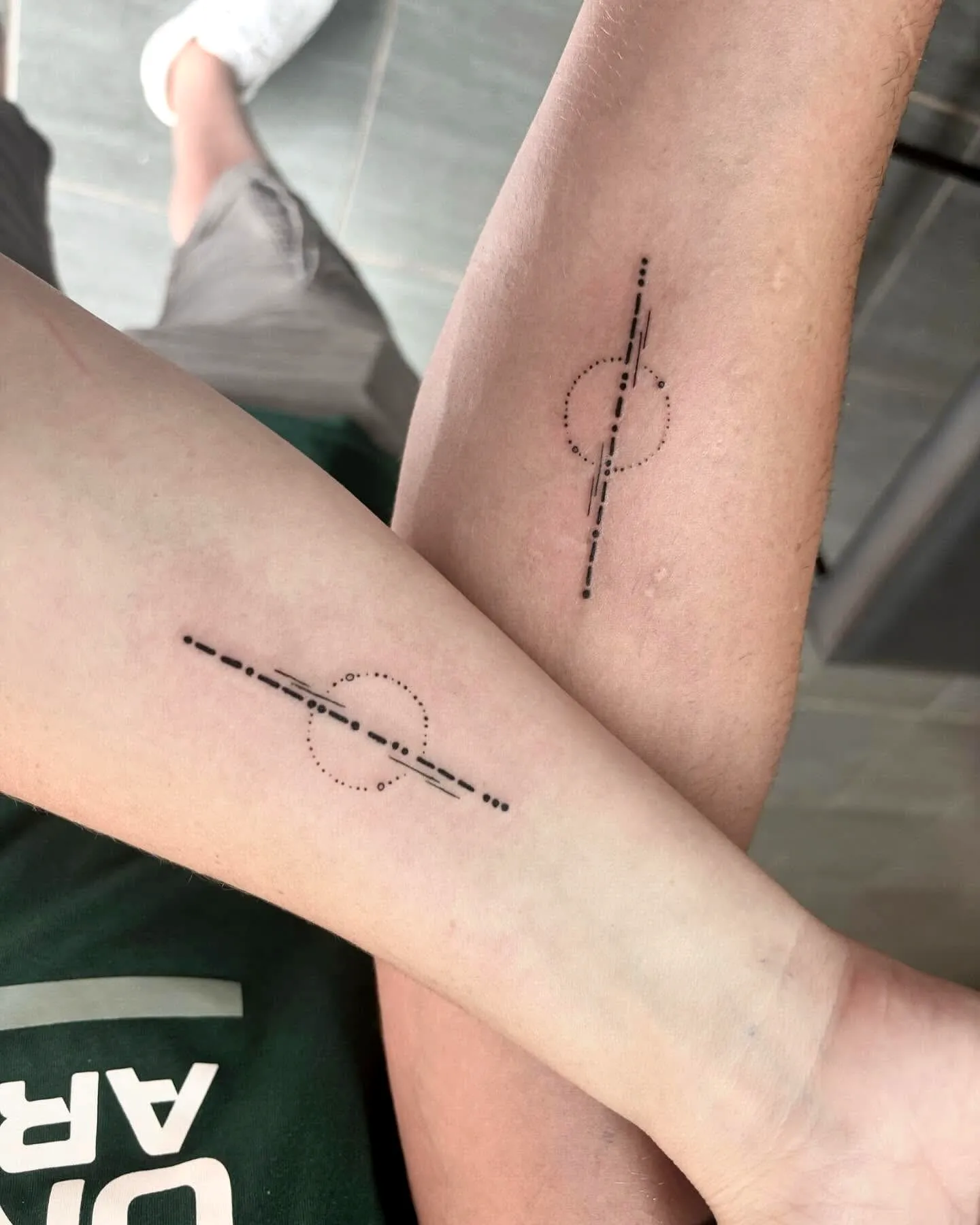 Minimalist Soulmates Forearm Tattoos