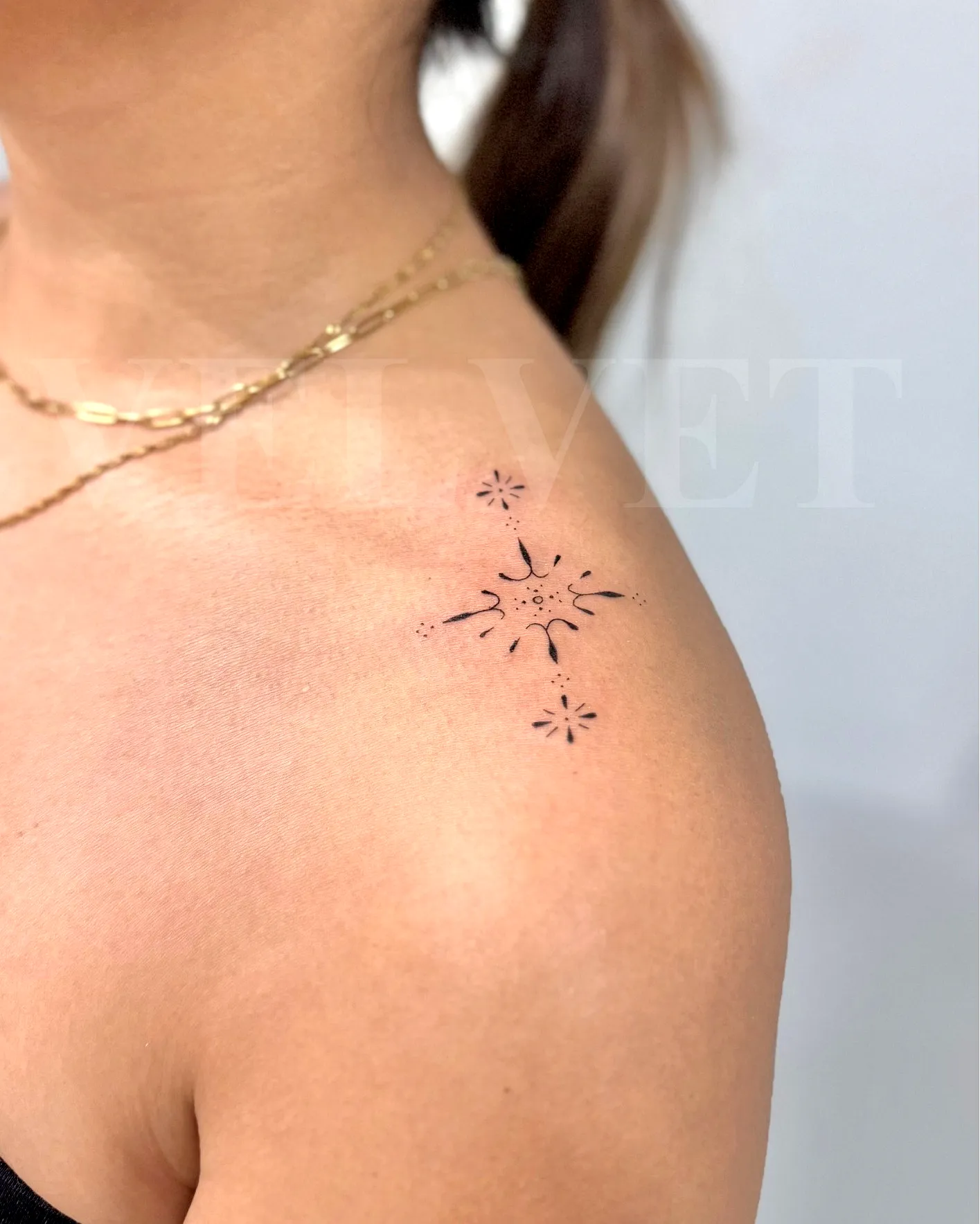 Minimalist Star Shoulder Tattoo