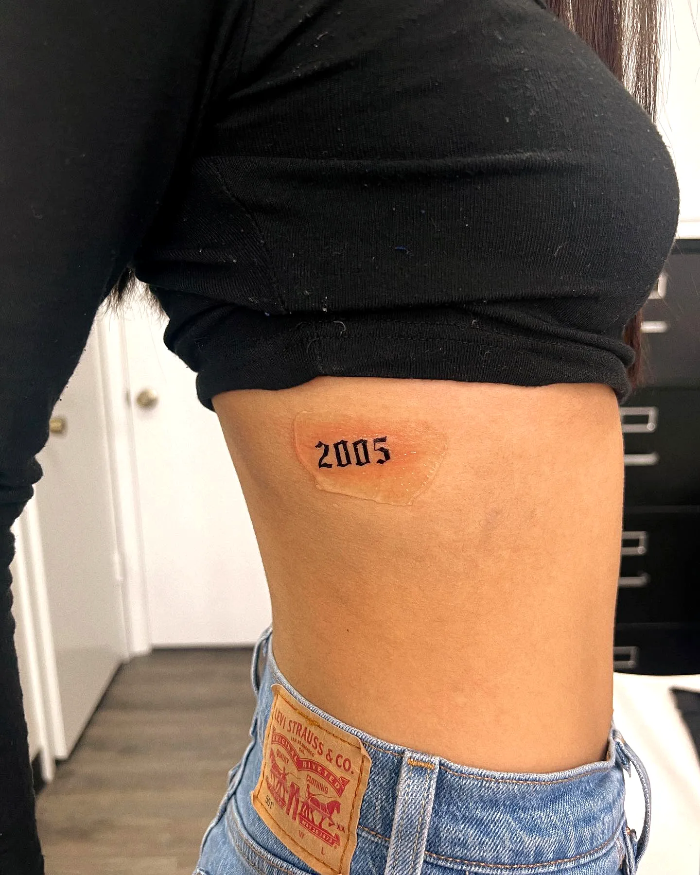 Minimalistic 2005 Ribcage Tattoo